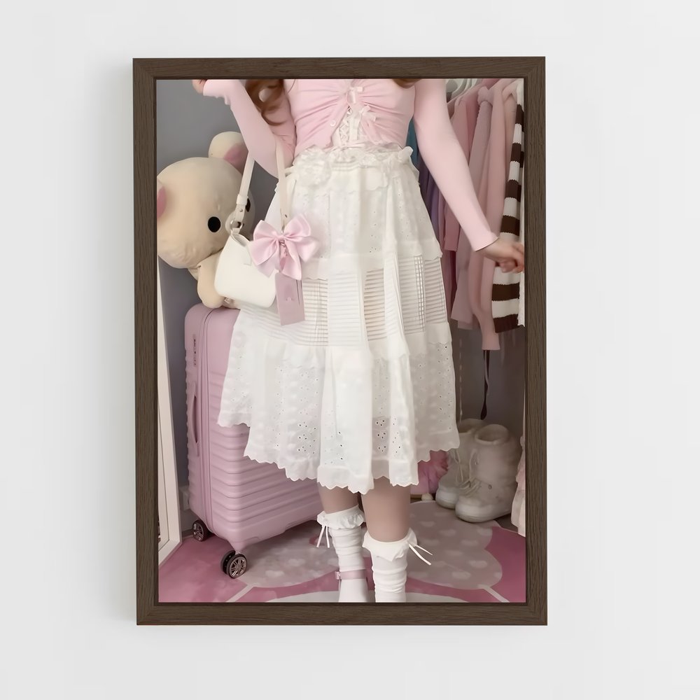 ap-soft girl-4 cadre Bois foncé