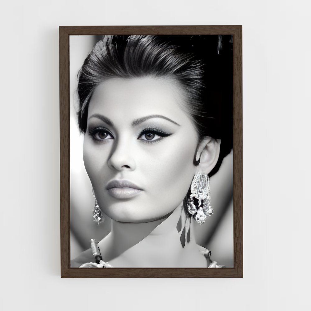 ap-sophia loren-4 cadre Bois foncé