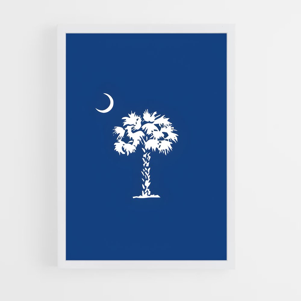 ap-south carolina flag-1 cadre Blanc