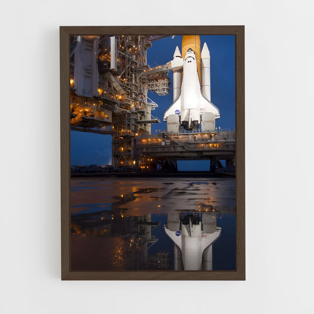 ap-space shuttle atlantis-2 cadre Bois foncé