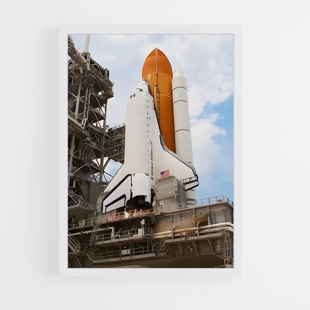ap-space shuttle atlantis-3 cadre Blanc