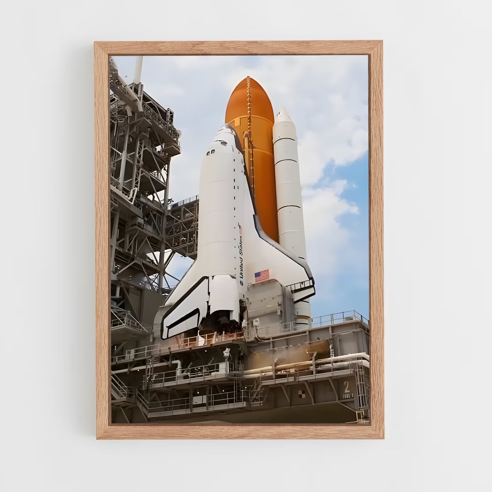 ap-space shuttle atlantis-3 cadre Bois clair