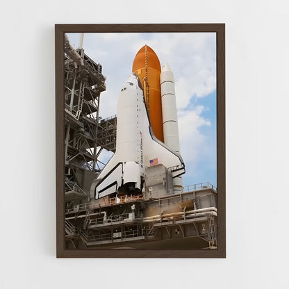 ap-space shuttle atlantis-3 cadre Bois foncé