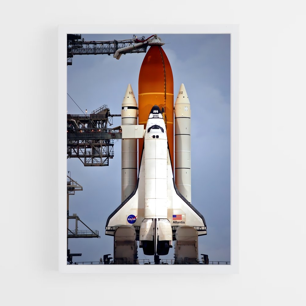 ap-space shuttle atlantis-5 cadre Blanc
