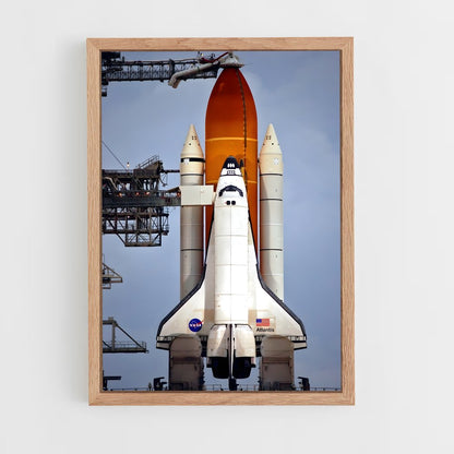 ap-space shuttle atlantis-5 cadre Bois clair