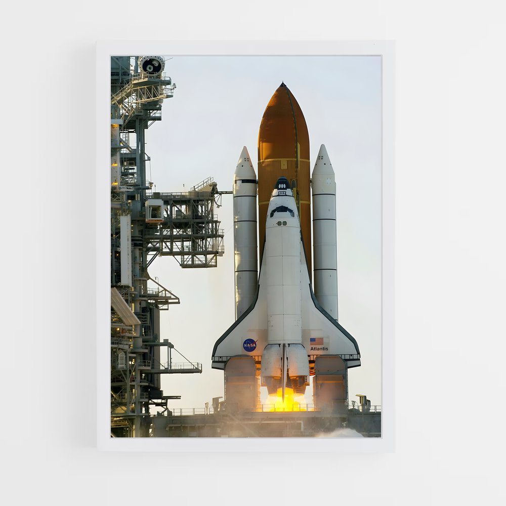 ap-space shuttle atlantis-7 cadre Blanc