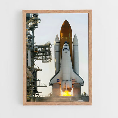 ap-space shuttle atlantis-7 cadre Bois clair