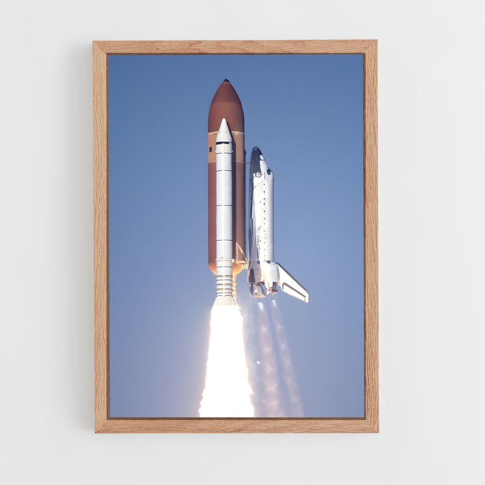 ap-space shuttle challenger-1 cadre Bois clair