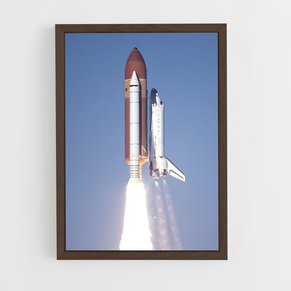 ap-space shuttle challenger-1 cadre Bois foncé