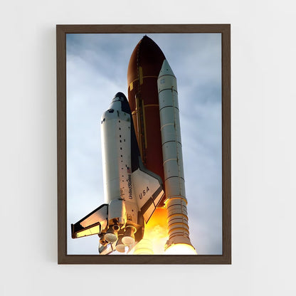 ap-space shuttle columbia-1 cadre Bois foncé