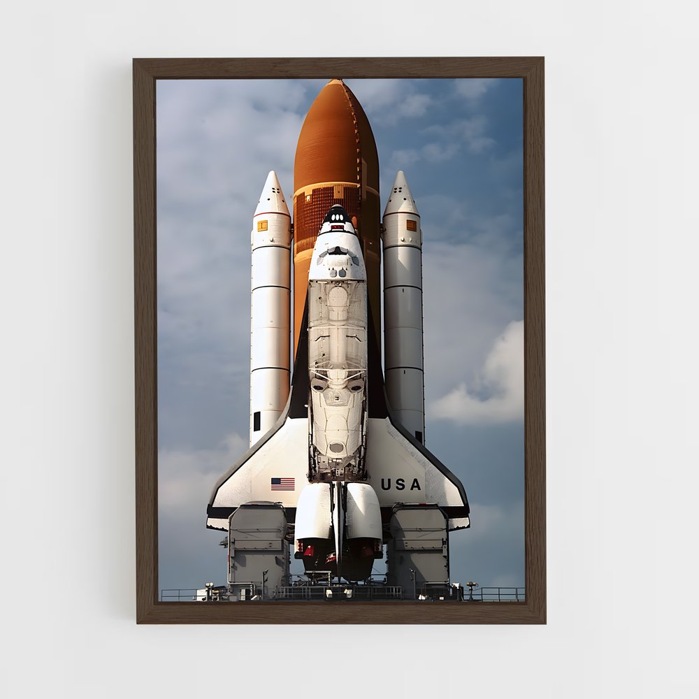 ap-space shuttle columbia-3 cadre Bois foncé