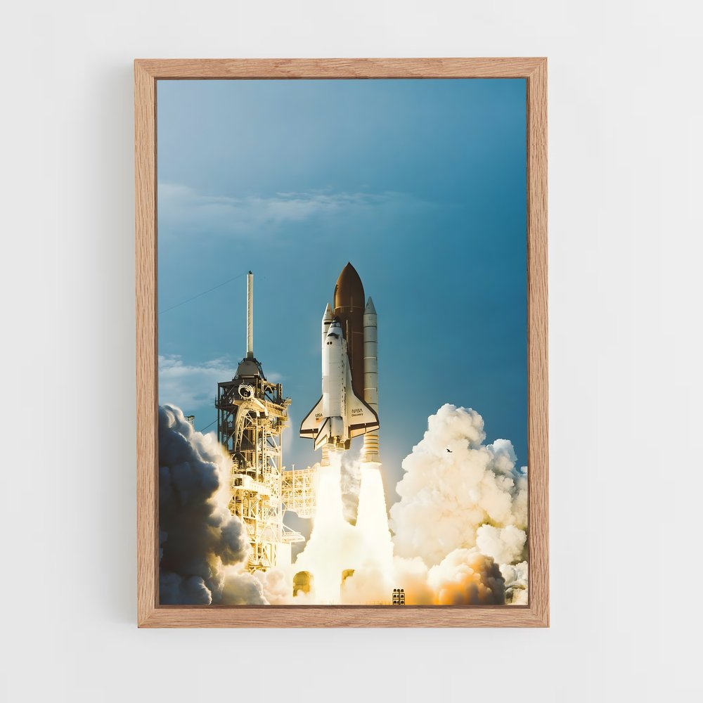 ap-space shuttle discovery-1 cadre Bois clair