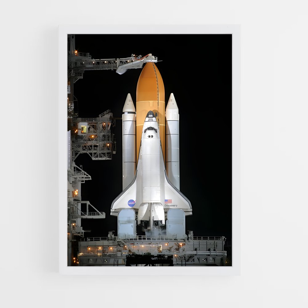 ap-space shuttle discovery-10 cadre Blanc