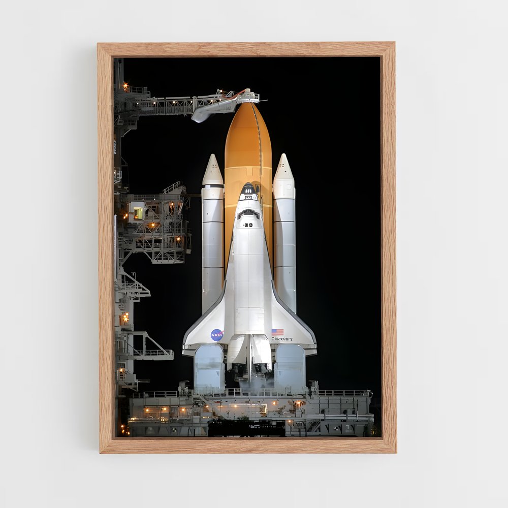 ap-space shuttle discovery-10 cadre Bois clair