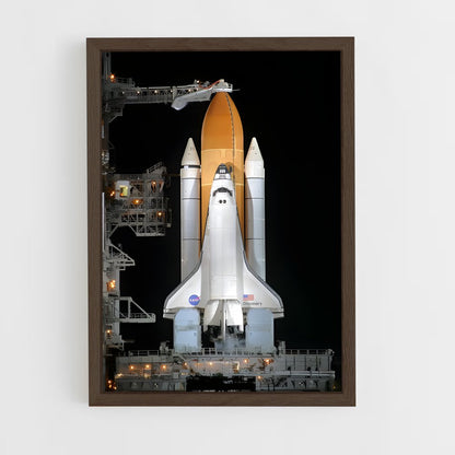 ap-space shuttle discovery-10 cadre Bois foncé