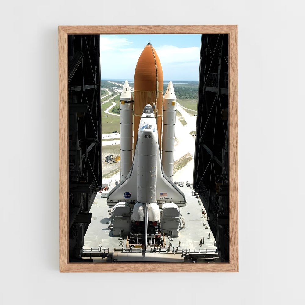 ap-space shuttle discovery-5 cadre Bois clair