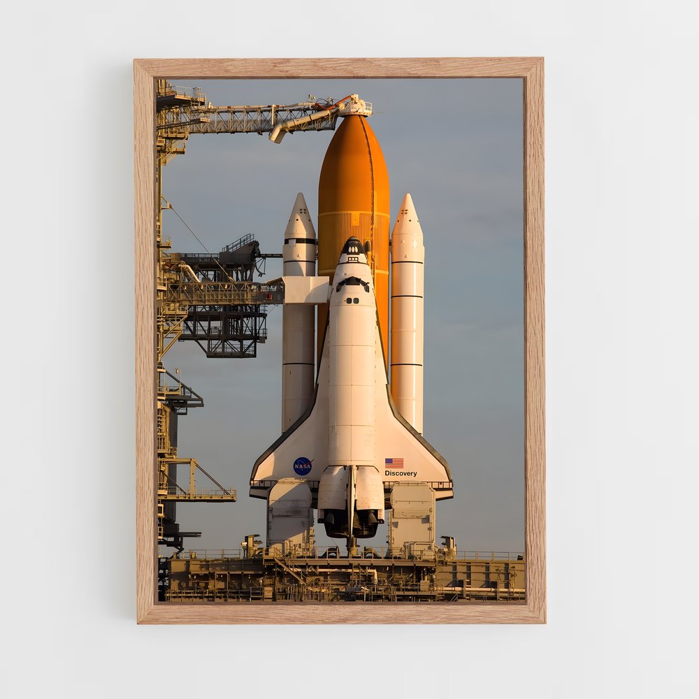 ap-space shuttle discovery-7 cadre Bois clair