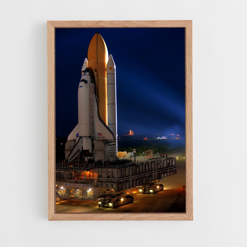 ap-space shuttle discovery-8 cadre Bois clair