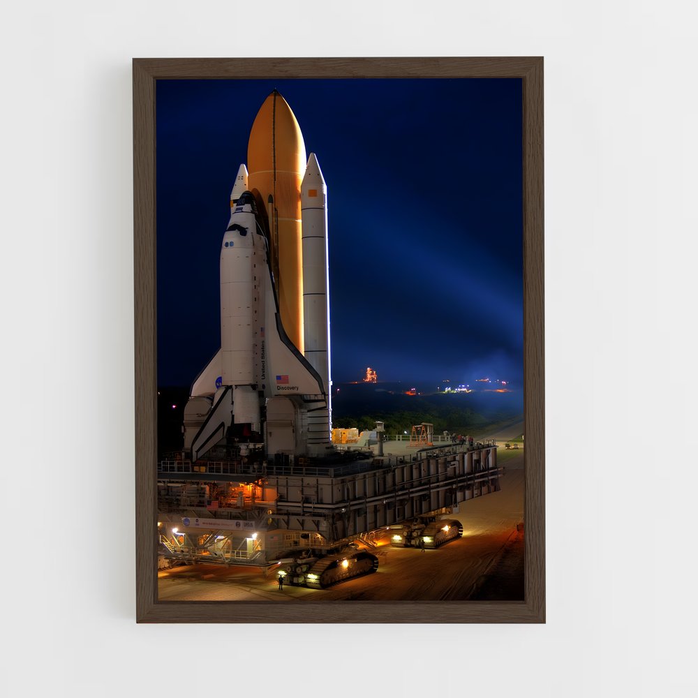 ap-space shuttle discovery-8 cadre Bois foncé