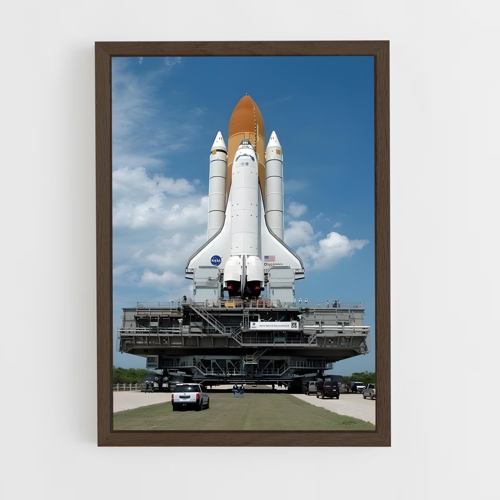ap-space shuttle discovery-9 cadre Bois foncé