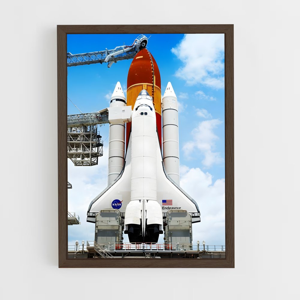 ap-space shuttle endeavour-1 cadre Bois foncé