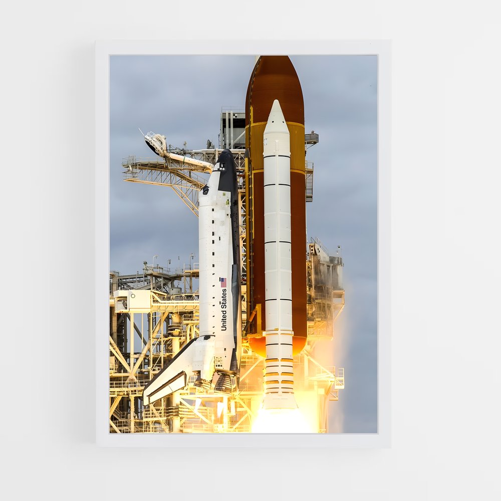 ap-space shuttle endeavour-2 cadre Blanc