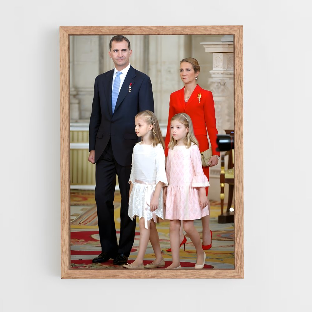 ap-spanish royal family-3 cadre Bois clair