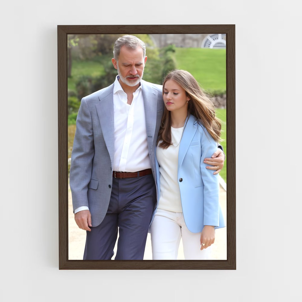 ap-spanish royal family-6 cadre Bois foncé