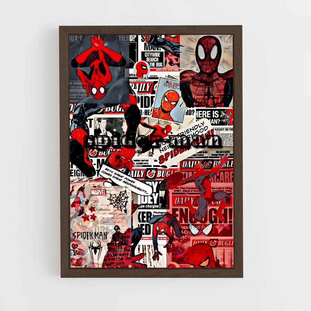 ap-spider man-1 cadre Bois foncé