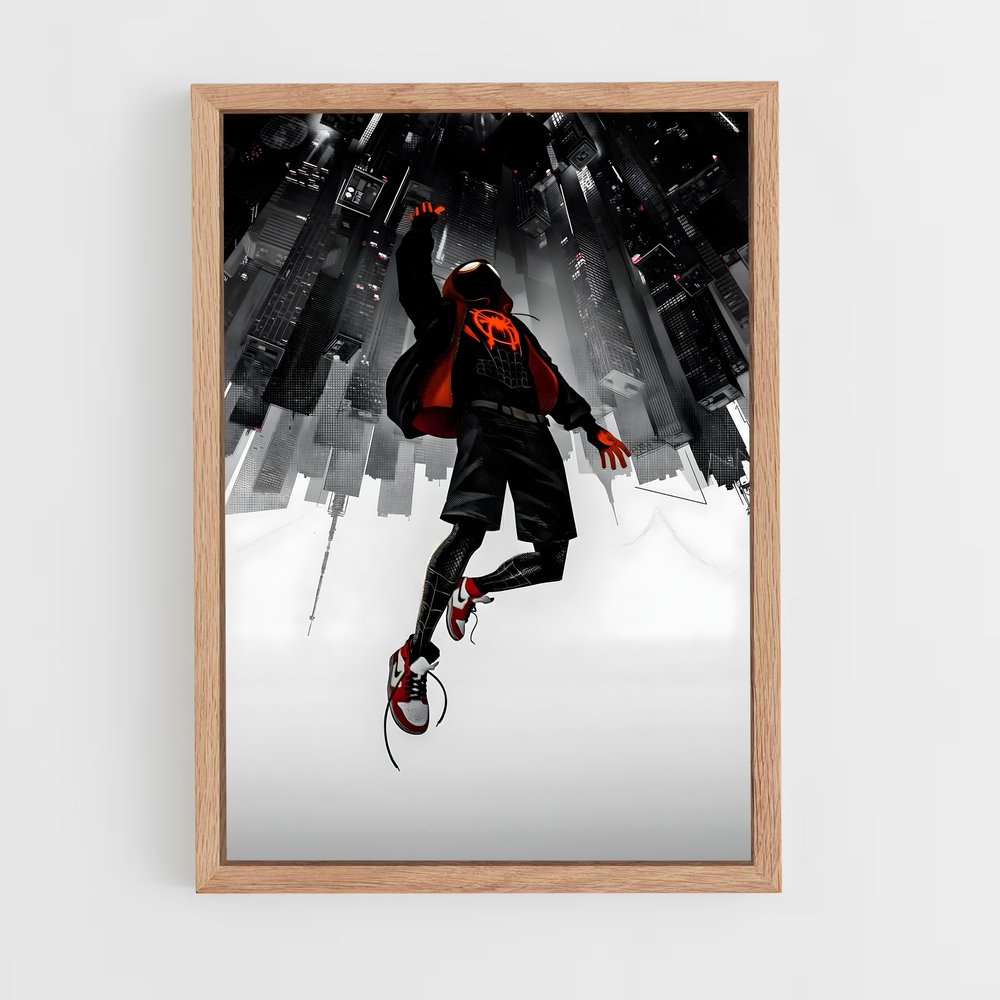 ap-spider man miles morales-1 cadre Bois clair