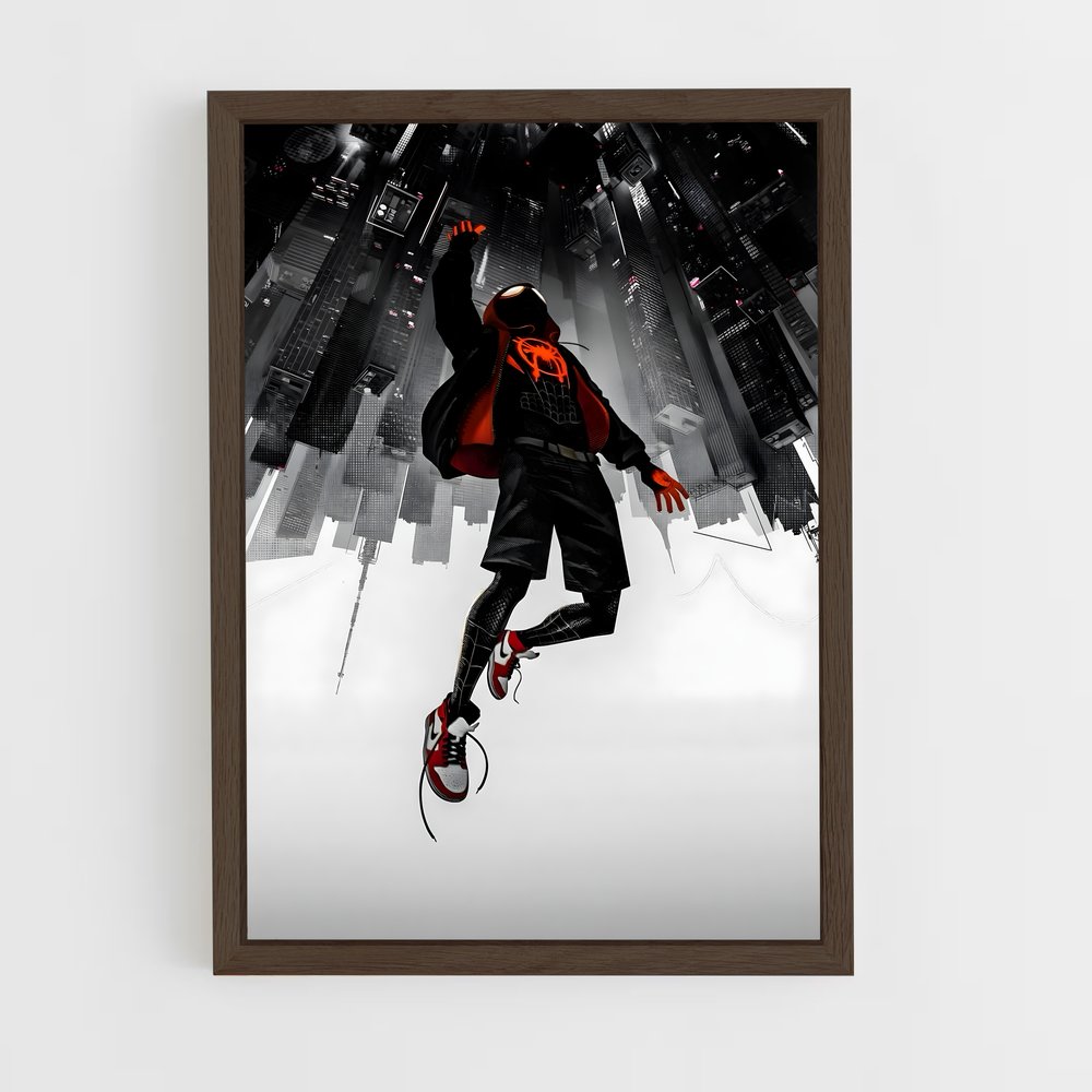 ap-spider man miles morales-1 cadre Bois foncé