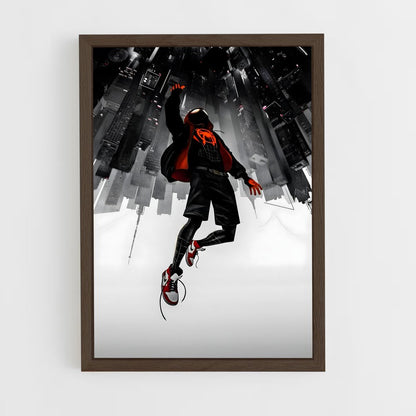 ap-spider man miles morales-1 cadre Bois foncé