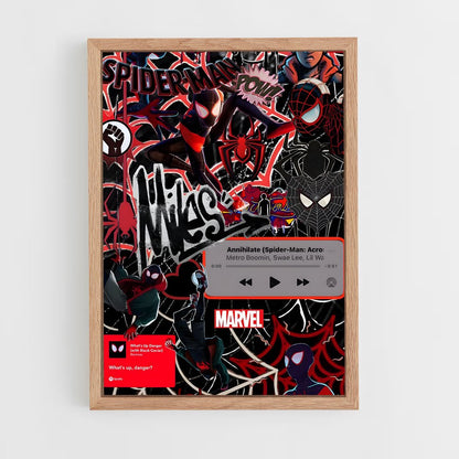 ap-spider man miles morales-11 cadre Bois clair