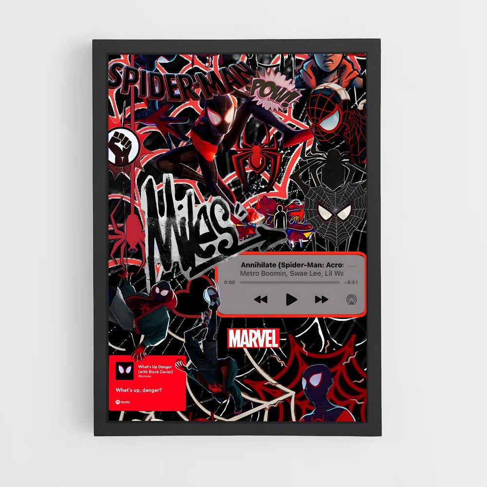 ap-spider man miles morales-11 cadre Noir