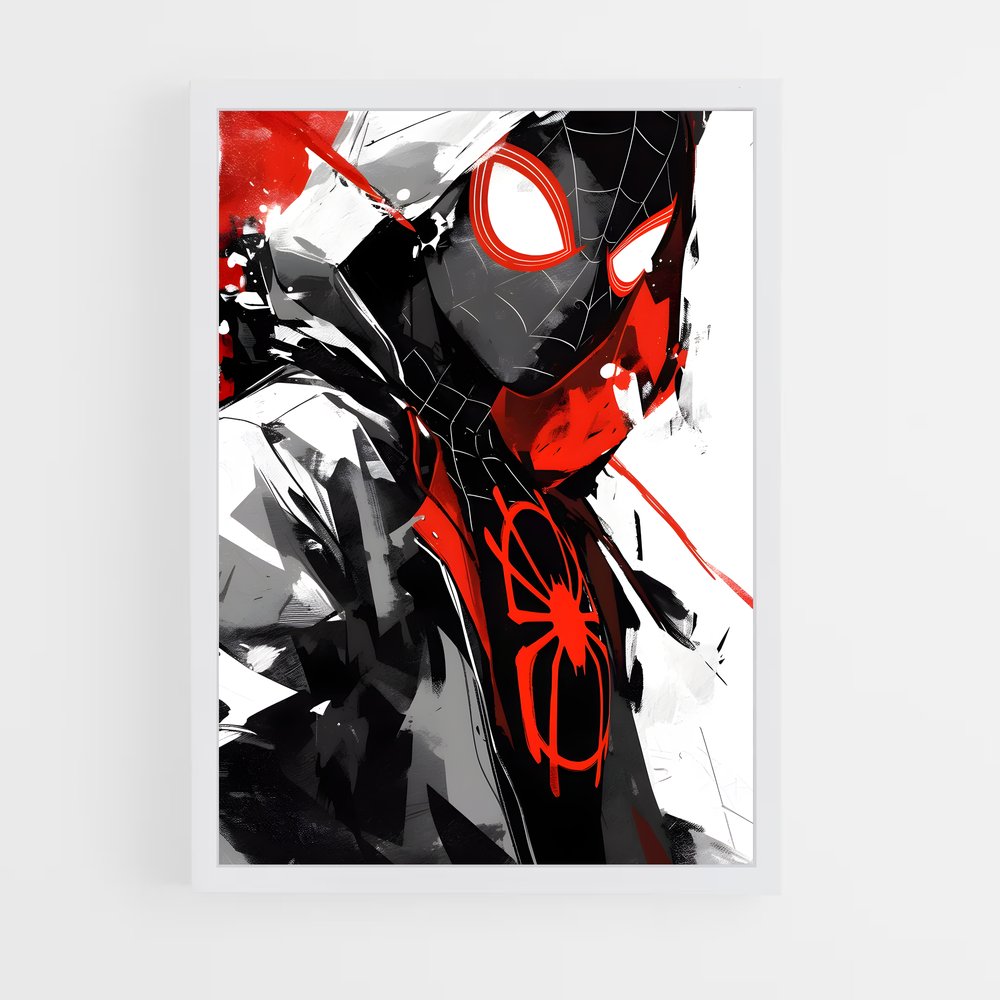 ap-spider man miles morales-2 cadre Blanc