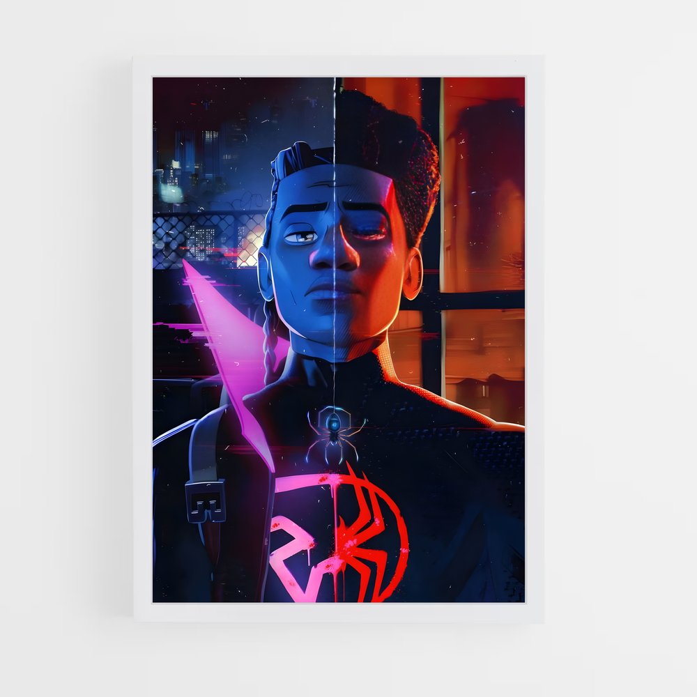 ap-spider man miles morales-3 cadre Blanc