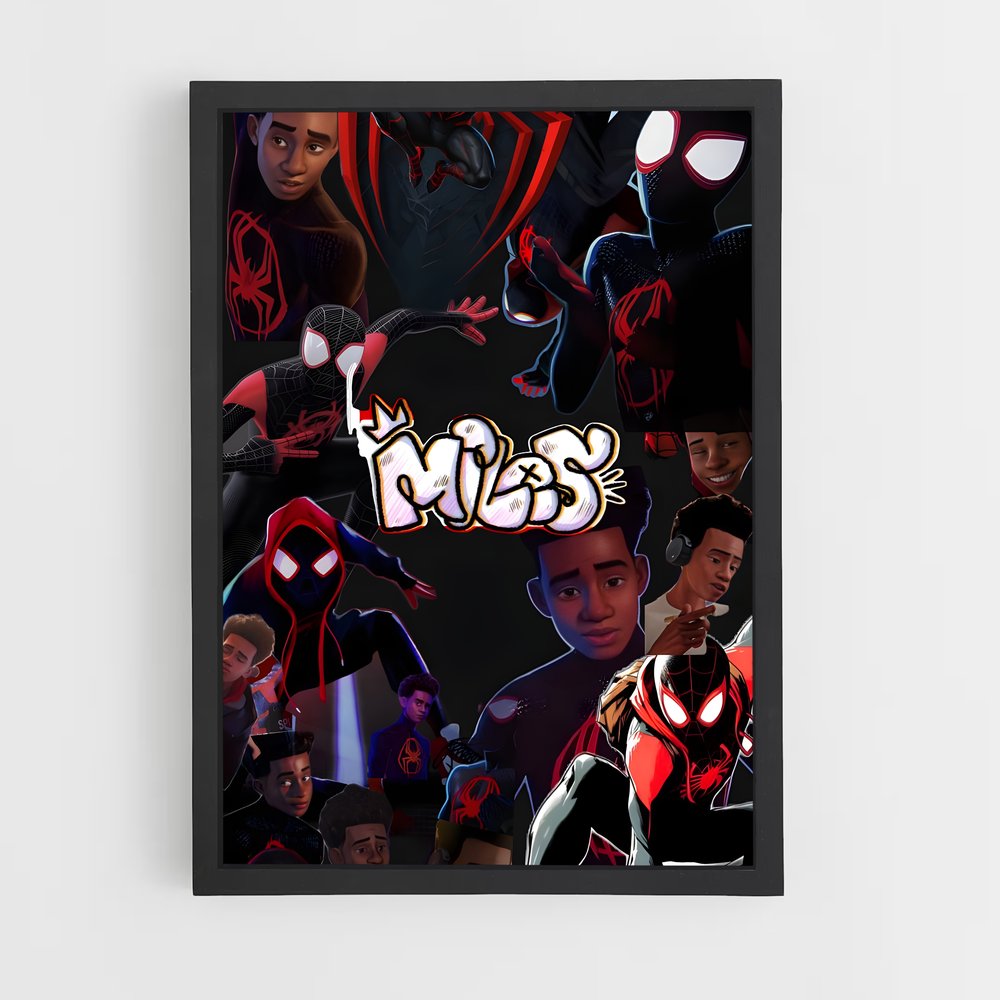 ap-spider man miles morales-5 cadre Noir