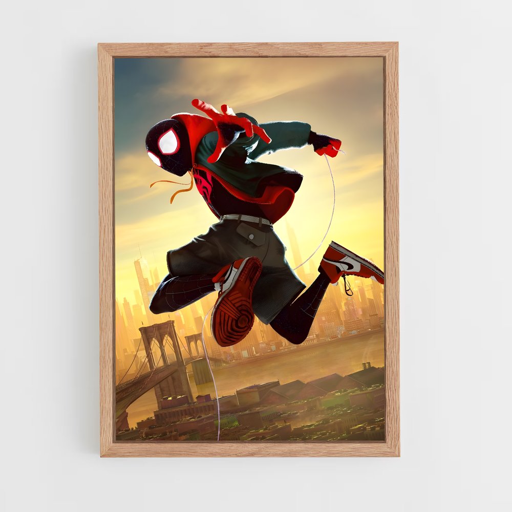 ap-spider man miles morales-6 cadre Bois clair