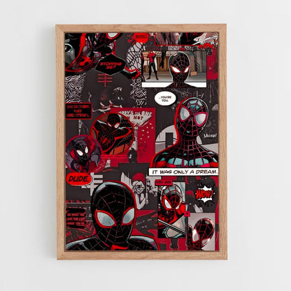 ap-spider man miles morales-8 cadre Bois clair