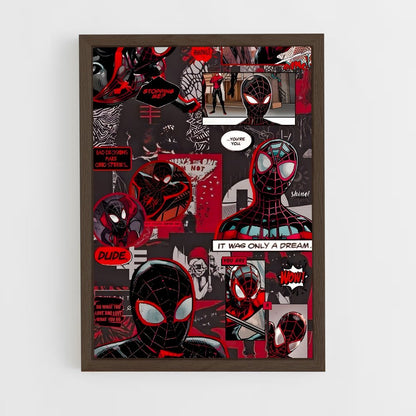 ap-spider man miles morales-8 cadre Bois foncé