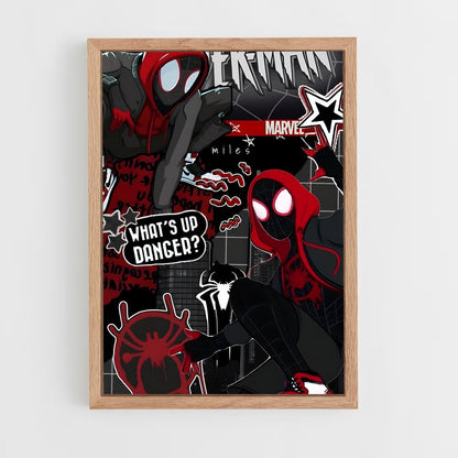 ap-spider man miles morales-9 cadre Bois clair