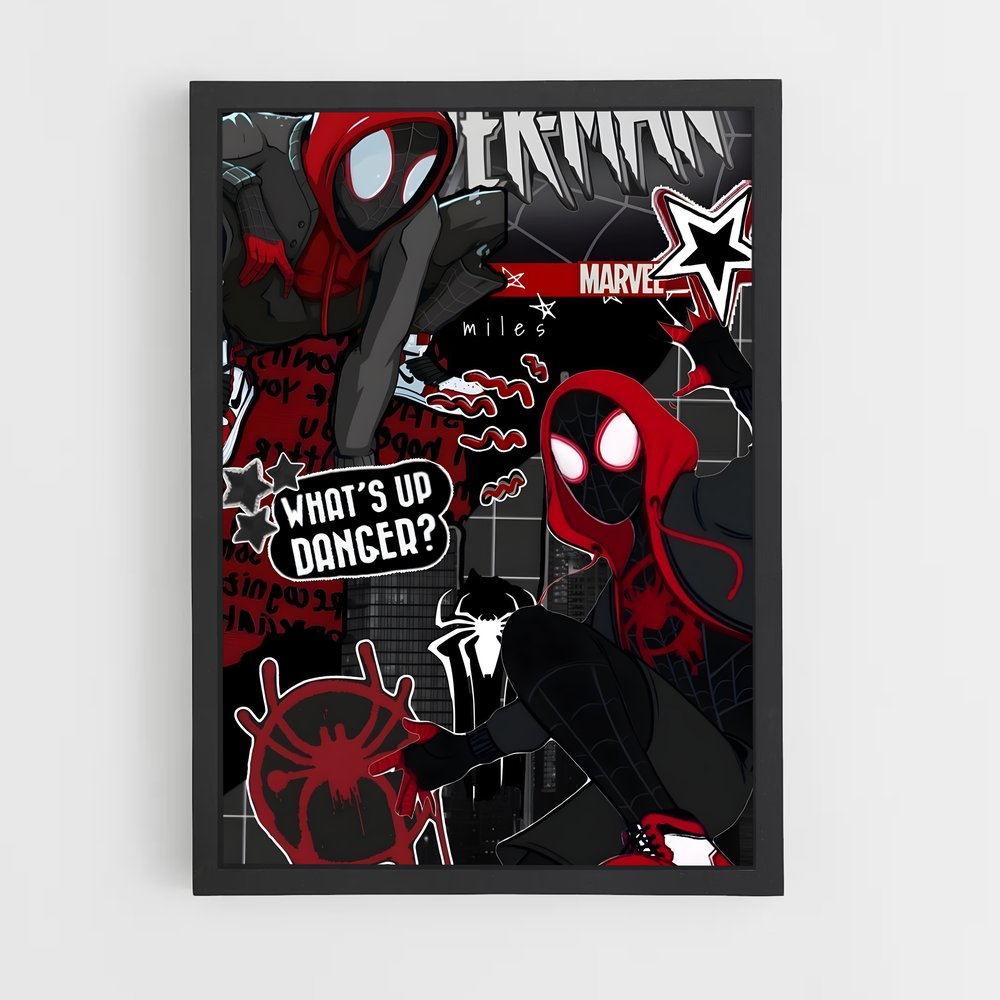 ap-spider man miles morales-9 cadre Noir