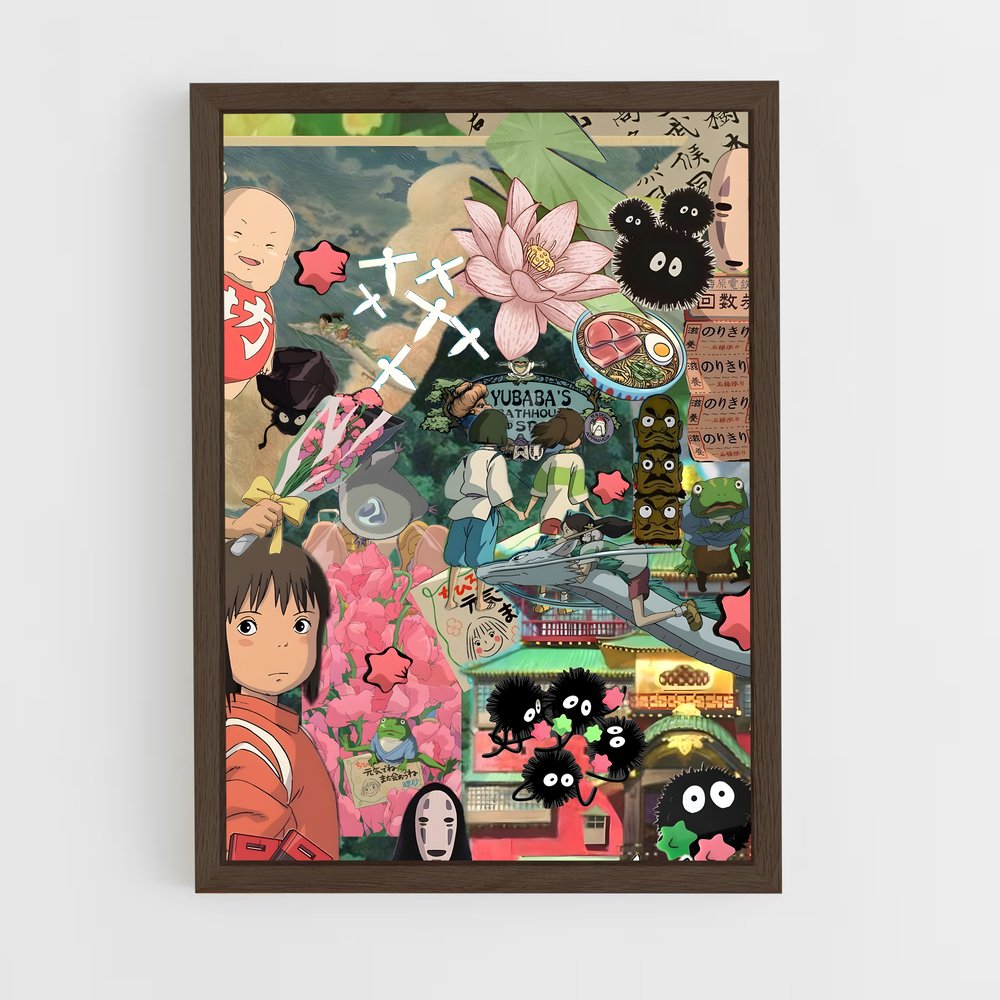 ap-spirited away-5 cadre Bois foncé