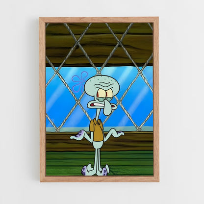 ap-squidward tentacles-1 cadre Bois clair