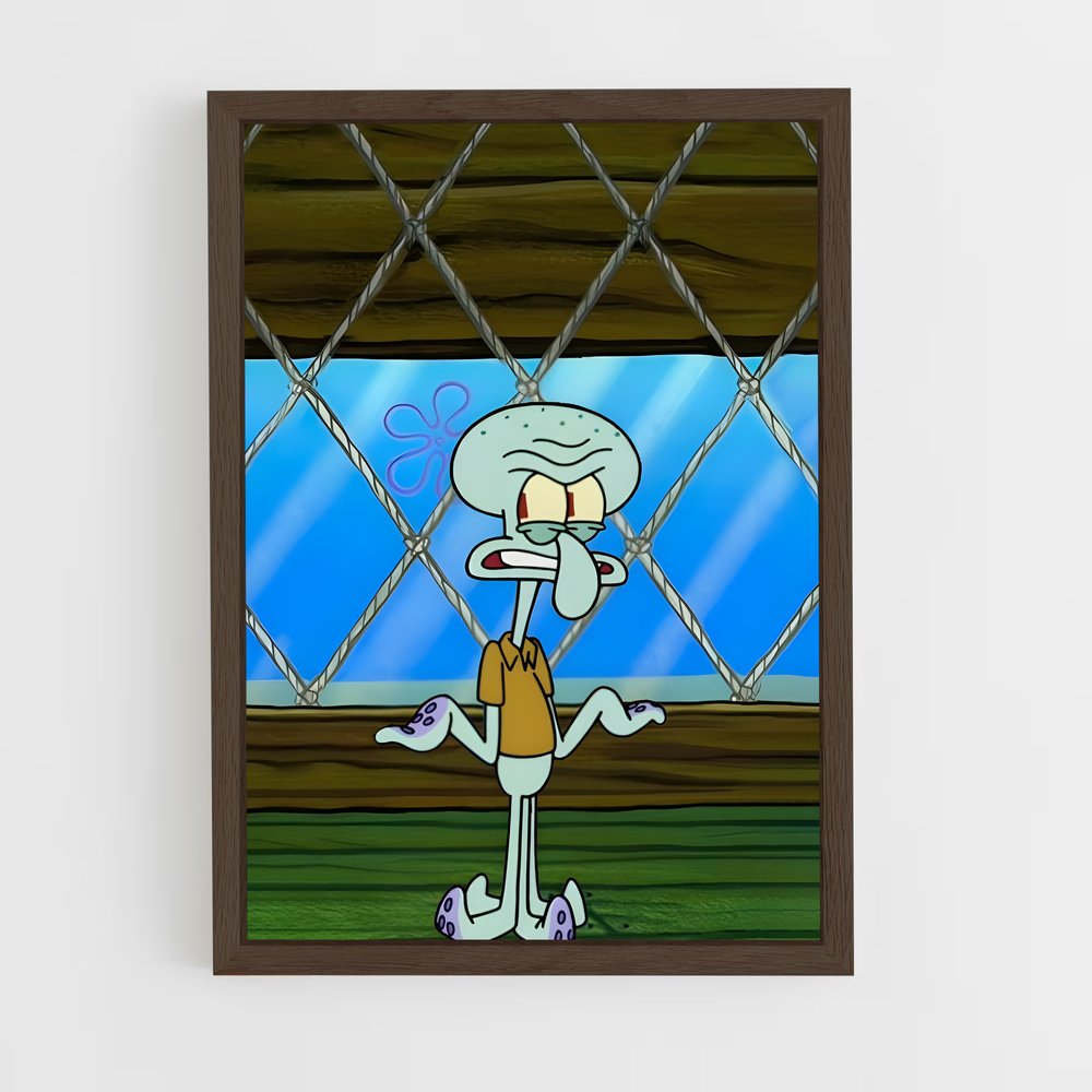 ap-squidward tentacles-1 cadre Bois foncé