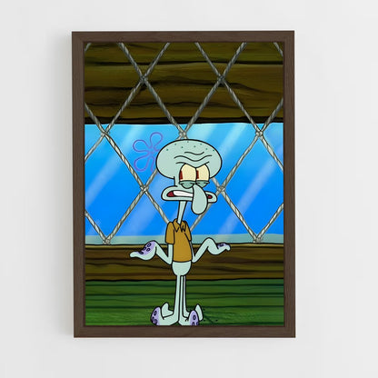 ap-squidward tentacles-1 cadre Bois foncé