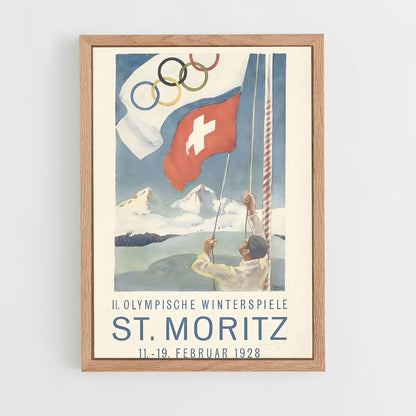 ap-st moritz 1928-2 cadre Bois clair