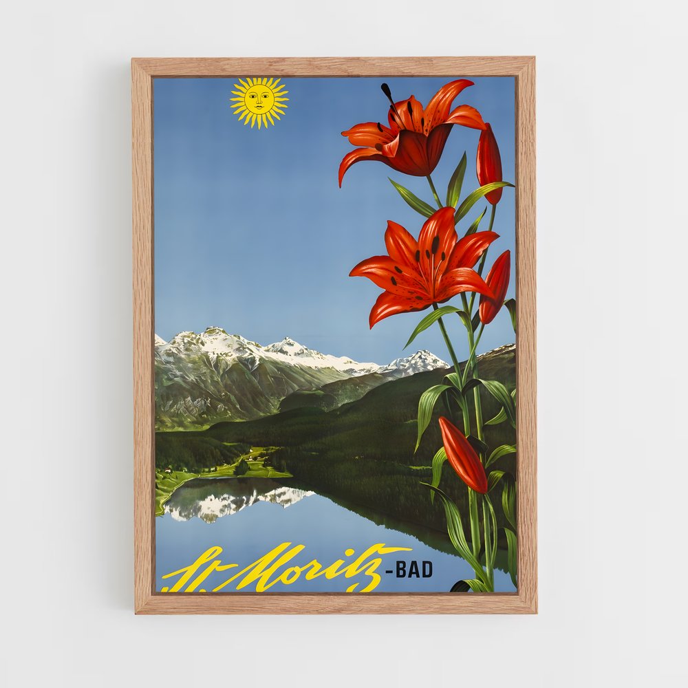 ap-st moritz 1948-1 cadre Bois clair