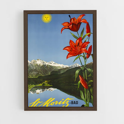 ap-st moritz 1948-1 cadre Bois foncé