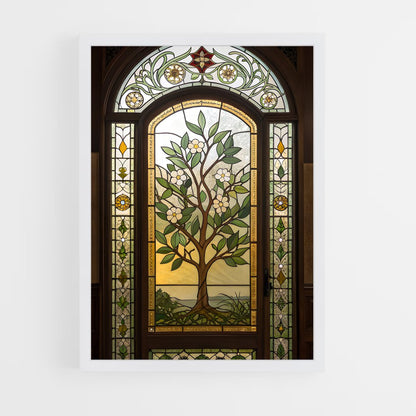 ap-stained glass windows-1 cadre Blanc